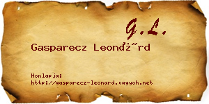 Gasparecz Leonárd névjegykártya